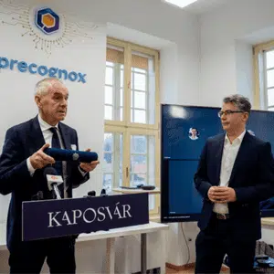 The award show of the Employer of the Year 2022 with our CEO and the mayor of Kaposvár