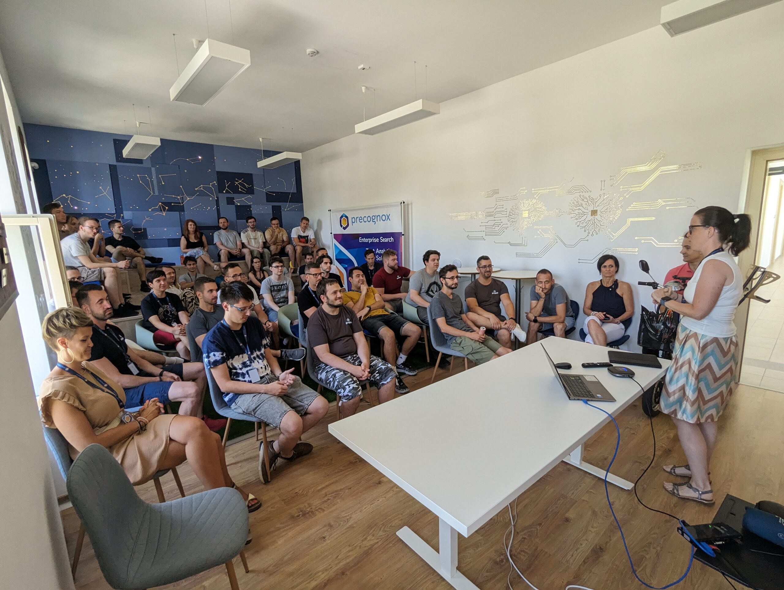 Weekly meeting for altt staff in Precognox in the Star Room
